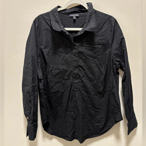 Universal Standard Black Button Down Shirt Size S (14-16)